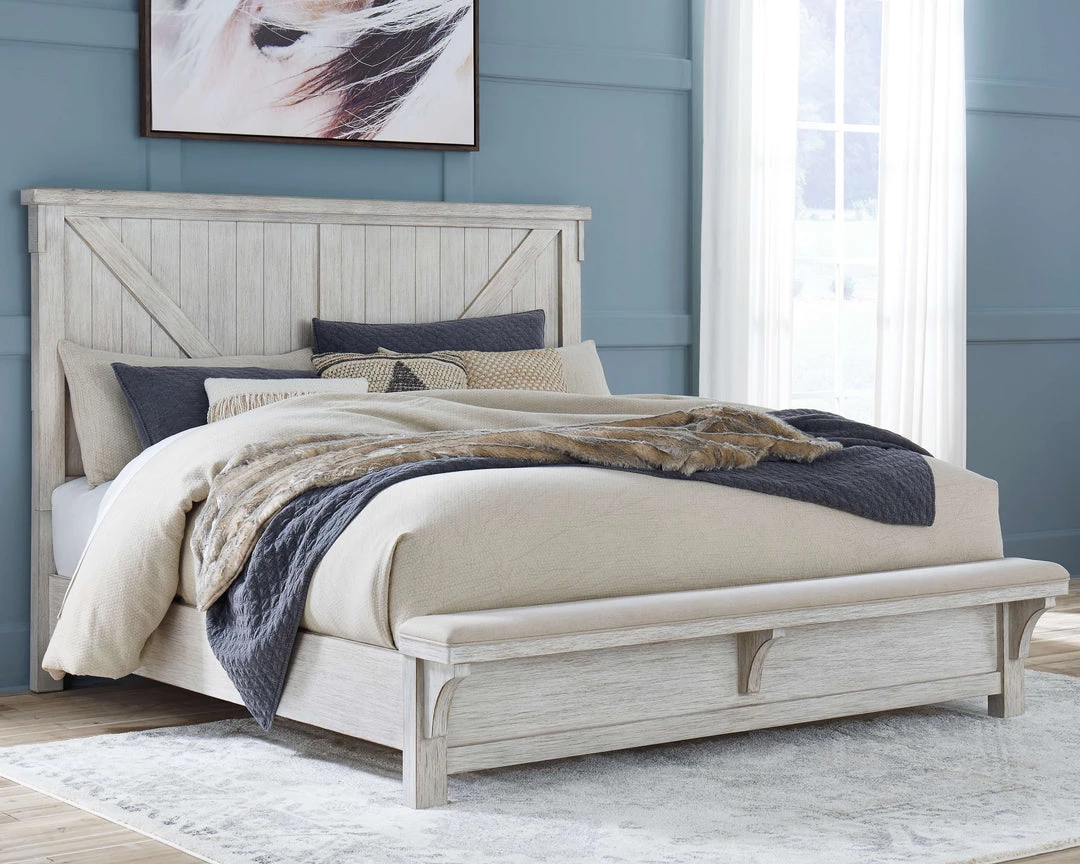 Signature Design By Ashley® Brashland - Best In Class - Dresser, Mirror, Panel Bed With Bench Footboard Bedroom Sets 5 Signature Design By Ashley® Brashland - Best In Class - Dresser, Mirror, Panel Bed With Bench Footboard Bedroom Sets