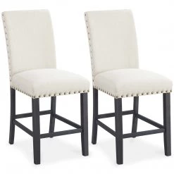 Signature Design By Ashley® Kreabindale - Dark Gray - Upholstered Barstool (2/cn) Stools