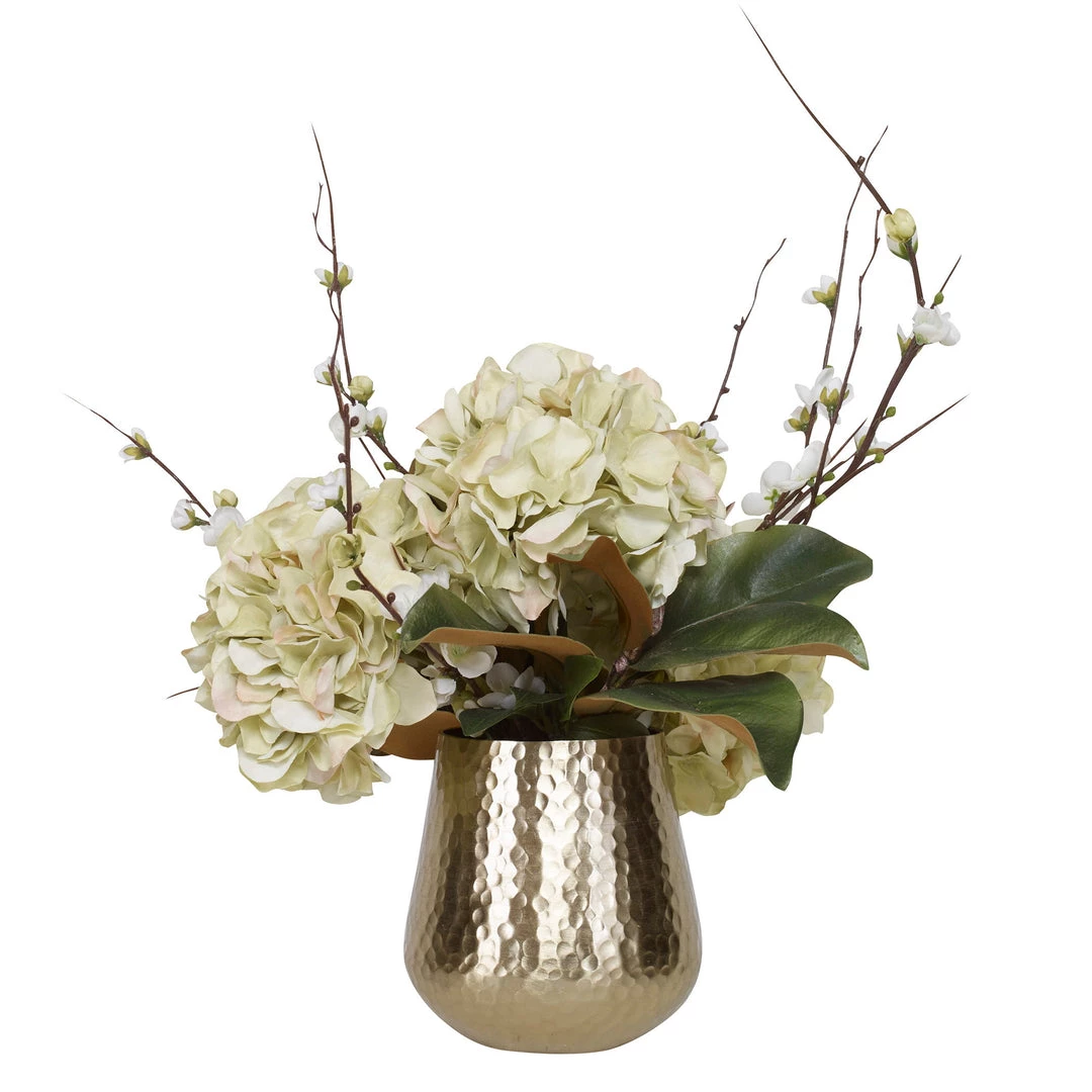 Uttermost Seabrook Floral Bouquet In Gold Vase 6 Uttermost Seabrook Floral Bouquet In Gold Vase