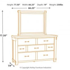 Ashley Furniture Dressers Brashland - Best In Class - Dresser, Mirror