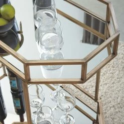Ashley Furniture Daymont - Gold Finish - Bar Cart