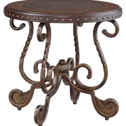 Ashley Furniture Rafferty - Dark Brown - Round End Table