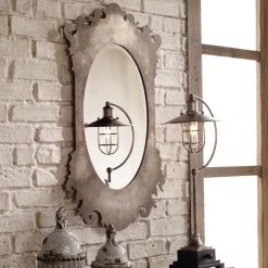 Accessories Uttermost Vitravo Oxidized Silver Oval Mirror 9 Accessories Uttermost Vitravo Oxidized Silver Oval Mirror