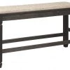 Ashley Furniture Tyler - Antique Black - Dbl Counter Uph Bench (1/cn) Benches