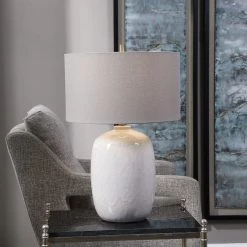 Uttermost Winterscape White Glaze Table Lamp Accessories