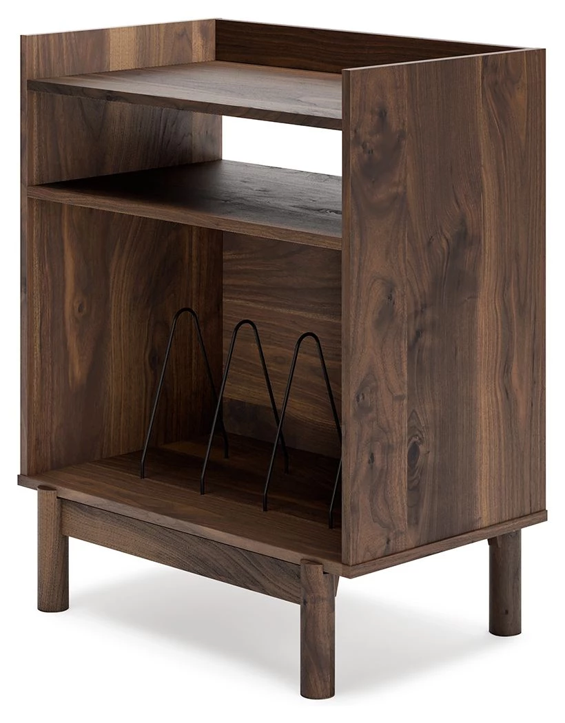 Signature Design By Ashley® Calverson - Mocha - Turntable Accent Console Cabinets 4 Signature Design By Ashley® Calverson - Mocha - Turntable Accent Console Cabinets