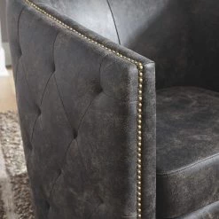 Ashley Furniture Brentlow - Distressed Black - Swivel Chair