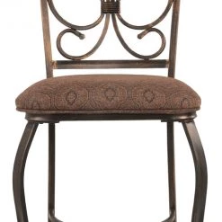 Ashley Furniture Glambrey - Dark Brown - Upholstered Barstool (4/cn) Stools