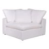 Moe's Home Collection Sectional Pieces Clay Corner Chair Livesmart Fabric White