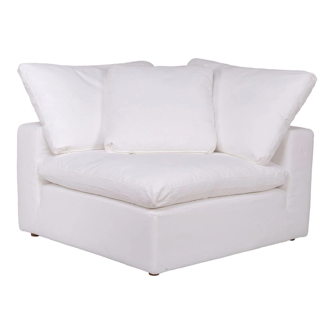 Moe's Home Collection Sectional Pieces Clay Corner Chair Livesmart Fabric White 3 Moe's Home Collection Sectional Pieces Clay Corner Chair Livesmart Fabric White