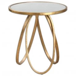Uttermost Montrez Gold Side Table Tables