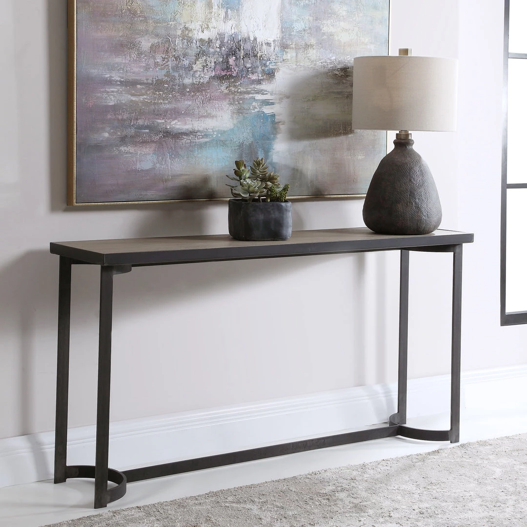 Uttermost Basuto Steel Console Table 9 Uttermost Basuto Steel Console Table