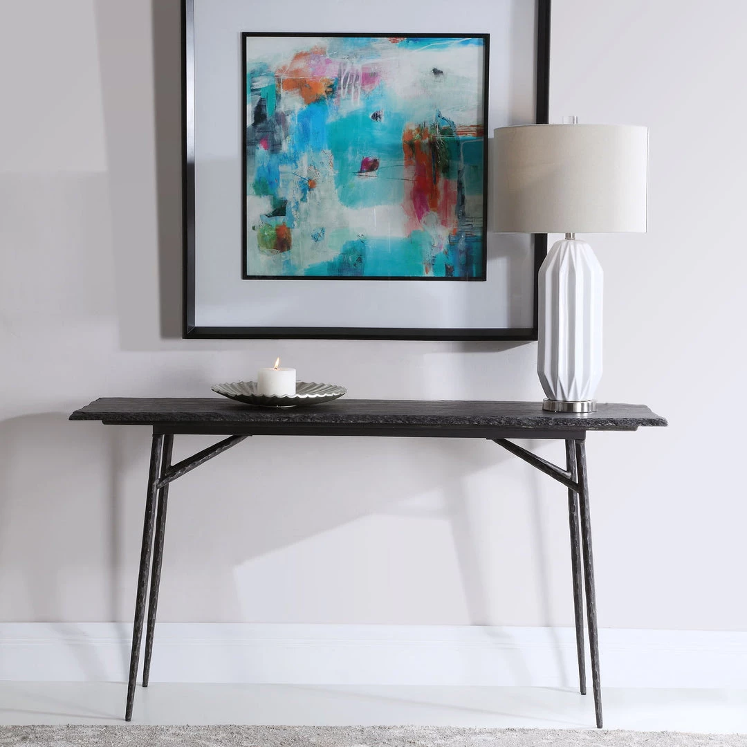 Tables Uttermost Kaduna Slate Console Table 4 Tables Uttermost Kaduna Slate Console Table