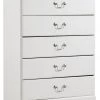Ashley Furniture Anarasia - White - Five Drawer Chest Chests