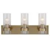 Accessories Uttermost Cardiff Antique Brass 3 Light Vanity