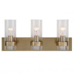 Accessories Uttermost Cardiff Antique Brass 3 Light Vanity