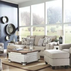 Benchcraft® Abney - Driftwood - 4 Pc. - Sofa Chaise, Chair, Ottoman, Accent Chair