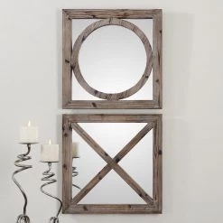 Accessories Uttermost Baci E Abbracci, Wooden Mirrors S/2