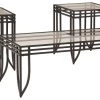 Ashley Furniture Exeter - Black/brown - Occasional Table Set (3/cn)