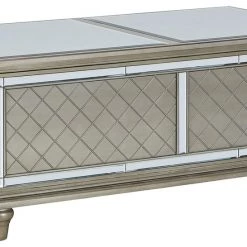 Ashley Furniture Tables Chevanna - Platinum - Rectangular Cocktail Table