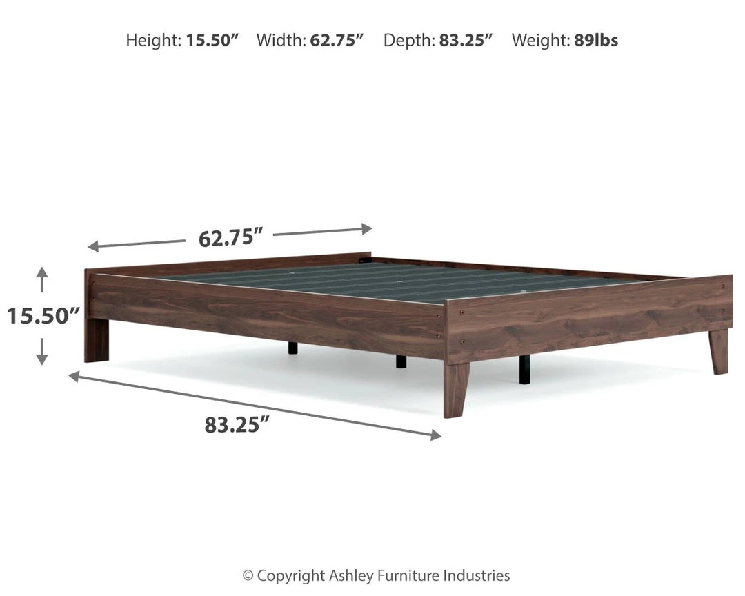 Signature Design By Ashley® Beds Calverson - Mocha - Queen Platform Bed 5 Signature Design By Ashley® Beds Calverson - Mocha - Queen Platform Bed