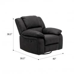 Emerald Home Navaro Swivel Gliding Recliner, Licorice Chairs