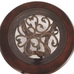 Ashley Furniture Norcastle - Dark Brown - Round End Table