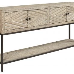Ashley Furniture Tables Roanley - Distressed White - Console Sofa Table