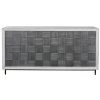 Uttermost Checkerboard 4 Door Gray Cabinet Cabinets
