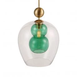 Uttermost Shamrock Green Glass 1 Light Pendant