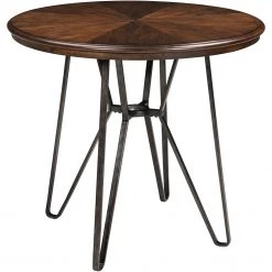 Ashley Furniture Centiar - Dark Brown - Round Drm Counter Table Tables