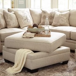Ashley Furniture Luxora - Bisque - Ottoman With Storage 11 Ashley Furniture Luxora - Bisque - Ottoman With Storage