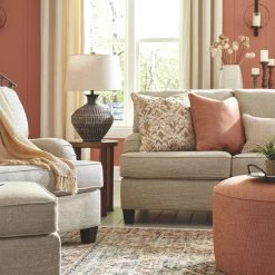 Signature Design By Ashley® Almanza - Wheat - Sofa, Chair And A Half, Ottoman, Oversized Accent Ottoman
