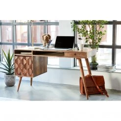 Moe's Home Collection Desks O2 Desk Brown 13 Moe's Home Collection Desks O2 Desk Brown