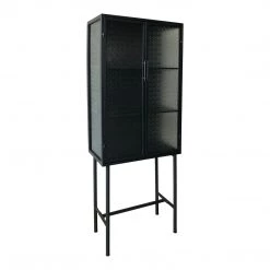 Moe's Home Collection Cabinets Zakk Metal Cabinet Black