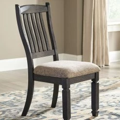 Ashley Furniture Tyler - Black/grayish Brown - Dining Uph Side Chair (2/cn) - Slatback