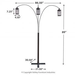 Ashley Furniture Maovesa - Bronze - Metal Arc Lamp (1/cn) Accessories
