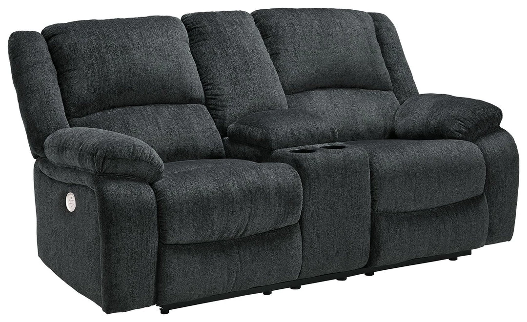 Ashley Furniture Reclining Furniture Draycoll - Slate - Dbl Rec Pwr Loveseat W/console 3 Ashley Furniture Reclining Furniture Draycoll - Slate - Dbl Rec Pwr Loveseat W/console
