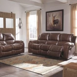 Signature Design By Ashley® Rackingburg - Reclining Sofa, Reclining Loveseat