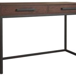 Ashley Furniture Horatio - Warm Brown/gunmetal - Home Office Small Desk Desks