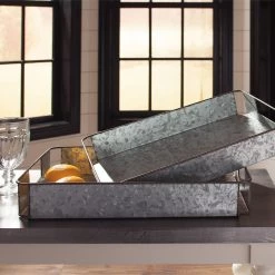 Ashley Furniture Table Decor Dido - Gray/black - Tray Set (2/cn)