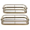 Uttermost Rosea Brushed Gold Trays, S/2 Table Decor