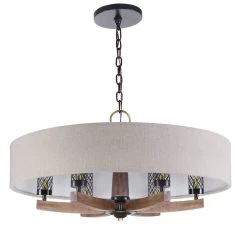 Accessories Uttermost Woodall 6 Light Drum Chandelier