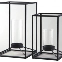 Ashley Furniture Table Decor Dimtrois - Black - Lantern Set (2/cn)