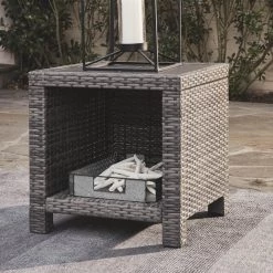 Signature Design By Ashley® Salem Beach - Dark Gray - 5 Pc. - Sectional Lounge Set Outdoor Sets