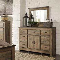 Ashley Furniture Trinell - Ultimate Best In Class Dresser With Fireplace Option, Mirror Dressers