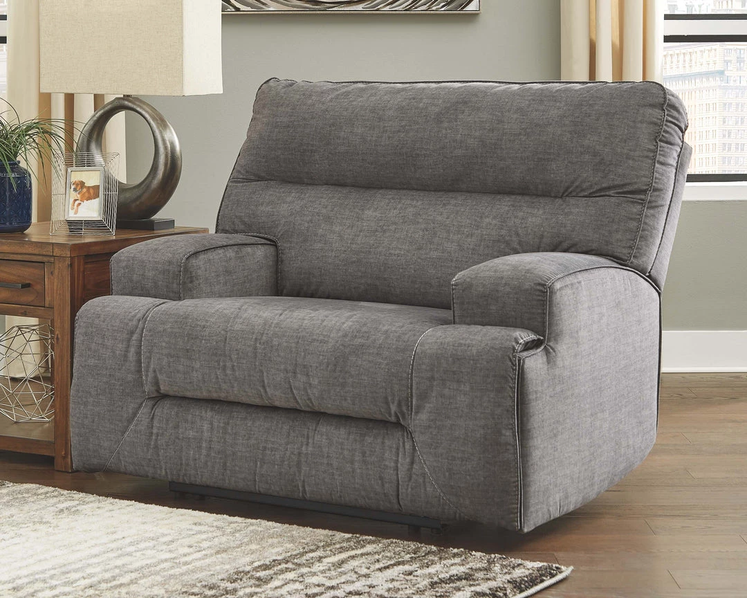 Ashley Furniture Coombs - Charcoal - Wide Seat Recliner 7 Ashley Furniture Coombs - Charcoal - Wide Seat Recliner