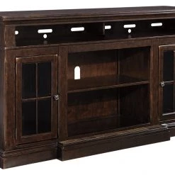 Ashley Furniture Roddinton - Dark Brown - Xl Tv Stand W/fireplace Option