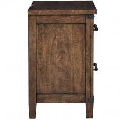 Ashley Furniture Nightstands Wyattfield - Brown / Beige - Two Drawer Night Stand