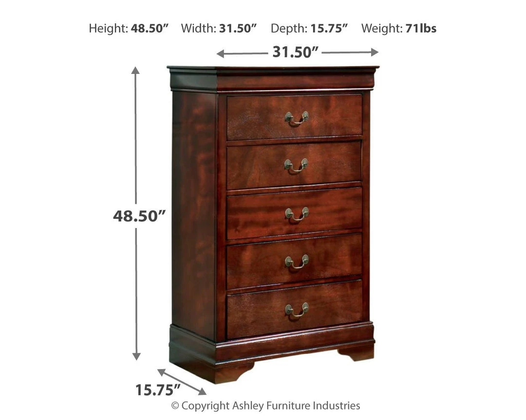 Ashley Furniture Chests Alisdair - Dark Brown - Chest 5 Ashley Furniture Chests Alisdair - Dark Brown - Chest